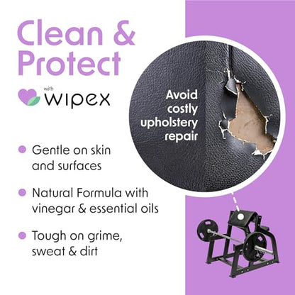Wipex Gym Wipes - Natural Fitness Equipment Wipes, EWG Verified, Plant-Based Cloth with Lavender & Vinegar, All-Purpose Cleaner - Safe on Peloton Bikes & Yoga Mats, 400 Count - size: 400 Count (Pack of 1), style: Lavender: Bucket