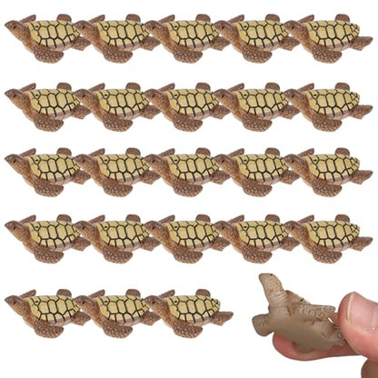 24 Pcs Miniature Sea Turtles Sea Turtle Figures Ocean Animal Figurines Mini Turtle Figurines for DIY Home Fairy Garden Office Fish Tank Birthday Party Favor Decorations