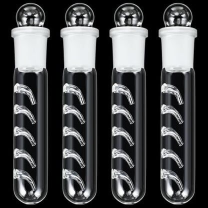 Qualirey 4 Pack Planaria Catch Trap for Aquarium Snail Leech Clear Glass Planaria Trap for Dwarf Shrimp Red Cherry Shrimp Tank(5 Holes) - style: 5 Holes