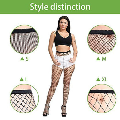 Fishnet Stockings Womens High Waist Tights Sexy Sheer Mesh Pantyhose