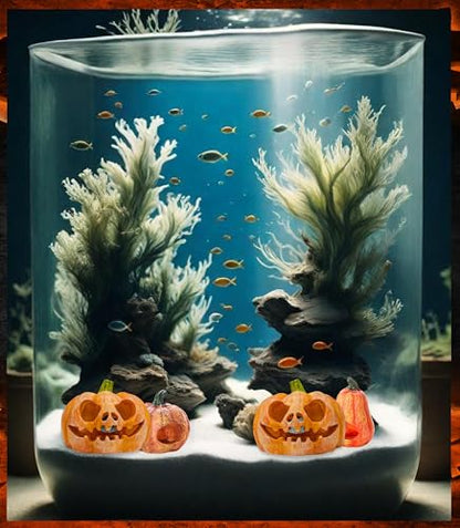 Fish Hideout Pumpkin Shaped Fish Cave Pumpkin Figurine Shrimp Hide Reptile Shelter House for Halloween Fish Tank Aquarium Decoration Pumpkin Aquarium Decoration Halloween Pumpkin Set