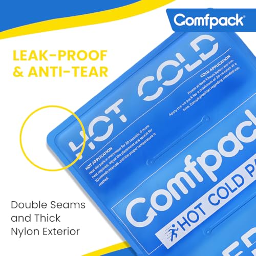 Soft Ice Packs for Injuries Reusable, Double Side Hot Cold Therapy | Gel Ice Packs for Injuries, Headaches, Muscle Pain Relief, Long-Lasting Ice Pack for Knee, Shoulder, Ankle, Leg, Neck - size: 11.2×14.7 Inch