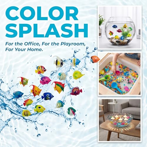 7pcs, Floating, Plastic, Tropical Fish, Aquarium Decoration