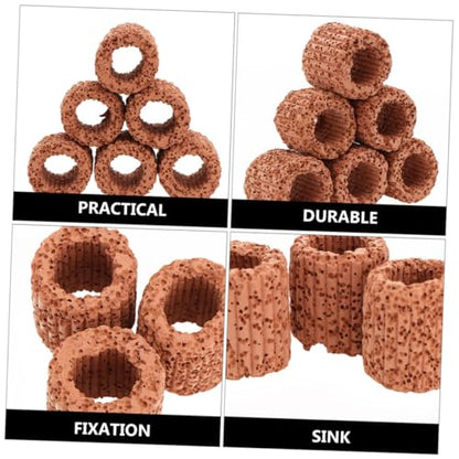 YARNOW 10pcs Ceramic Water Plant Fixed Aquatic Plant Support Bio Media for Fish Tank Stability and Nitrifying Culture Selection