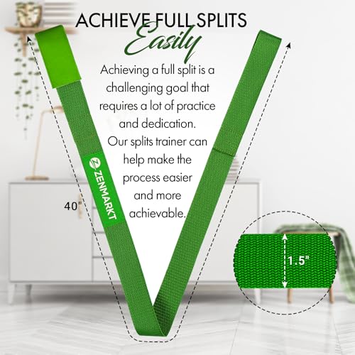 Cheer Stretching Strap for Flexibility Training and Stunt Practice | Durable Stretch Band to Improve Flexibility and Range of Motion, Essential Accessory for Cheerleaders - color: Green