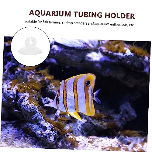 Happyyami 25pcs Aquarium Fixed Suction Aquarium Heater Holder Hose Warmers Aquarium Tubing Aquarium Airline Suction Cups Aquarium Suction Cup Clip Air Heater Securing Clip Plant