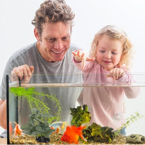 Healifty Artificial Aquarium Plants Fish Tank Grass Decoration Plastic Water Plants with Base for Freshwater Aquatic Landscape Betta Hiding Spot