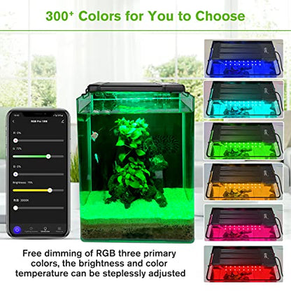 hygger 50W Smart Aquarium Light, Bluetooth LED Light with App Control, Full Spectrum Fish Tank Light with 24/7 Lighting Cycle, 5 Modes, Adjustable Timer, for 36"-42" Freshwater Planted Tank