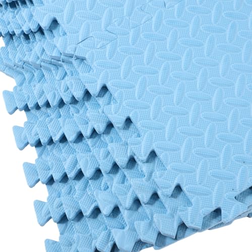 Shihanee 16 Foam Floor Interlocking Tiles, 11.8 x 11.8 Inch, Blue - color: Blue