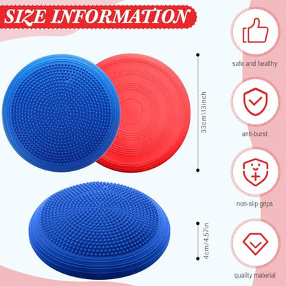 Libima 8 Pcs Wiggle Seat Inflated Wobble Cushion for Kids - color: Vibrant Color
