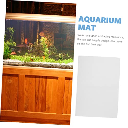 Reptile Terrarium Cushioning Mat Thickened Non- Fish Tank Pad Bottom Mat for Aquarium Lightweight Insulation Compression Resistance - color: White