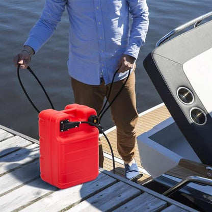 Marine Tank, 6 Gallon Marine Boat Transfer Tank with 9.8ft Hose, I-Shaped Handle, Easy to Carry for Outboard Engine Boats, Fishing Boat, Deck Boat,Yacht - size: 24L