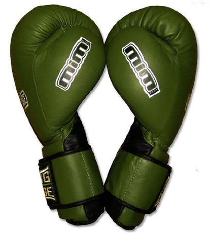 Ring to Cage 20oz, 22oz, 24oz Deluxe MiM-Foam Sparring Gloves - Safety Strap Boxing Training Gloves, for Boxing, MMA, Muay Thai, Kickboxing - color: Marine Green/Black, size: 20oz