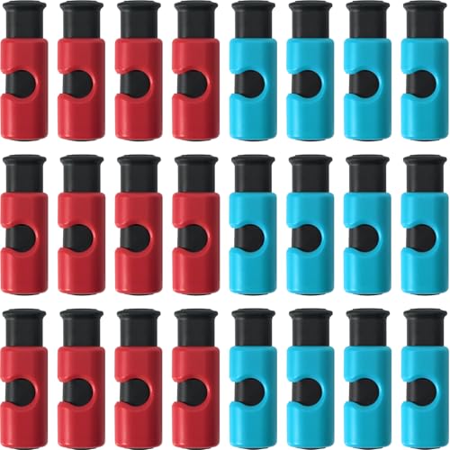 24 Pcs Bread Bag Clips Value Set Grade Food Bag Squeeze Clips Food Fruit Bread Bag Cinch Non-Slip Grip Sealer Rubber Pads or Lid on Bottom, Easy To Squeeze Lock Release, 12 Blue & 12 Red Clips - color: 24pcs