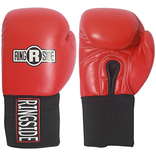 Ringside Competition-Like Safety Sparring Gloves Hook & Loop - color: Red, size: 12-Ounce