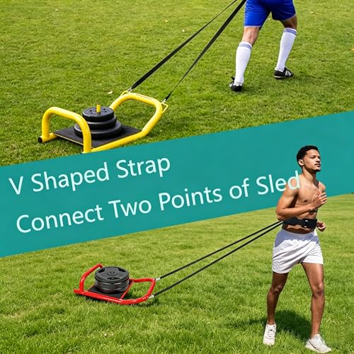 Weighted Training Waist Belt for Pulling Sled and Tires,Weight Sled Pulling Strap,Sled Trainer Pull Leash of Sled Harness,Pulley Strap for Strength Speed Agility Training - style: Strap 1