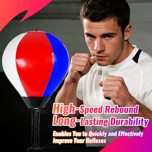 Boxing Speed Ball Universal 8mm Screw （Blue White Red）