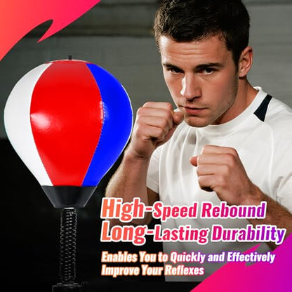 Boxing Speed Ball Universal 8mm Screw （Blue White Red）