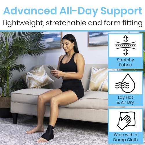 Vive Arctic Flex Ankle Ice Pack Wrap for Swelling - Adjustable Hot & Cold - size: Small
