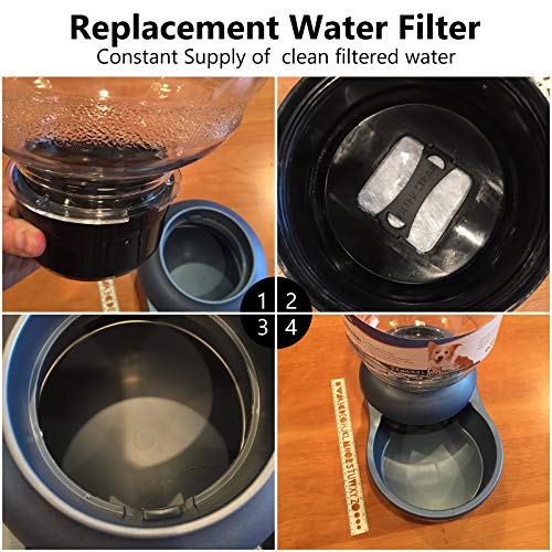 Dog Water Filter Replacement, Dog Water Bowl Filter, Pet Water Filter Compatible with Petmate Replendish Mason Automatic Gravity Waterer Bowls for Cats and Dogs, 6 Pack