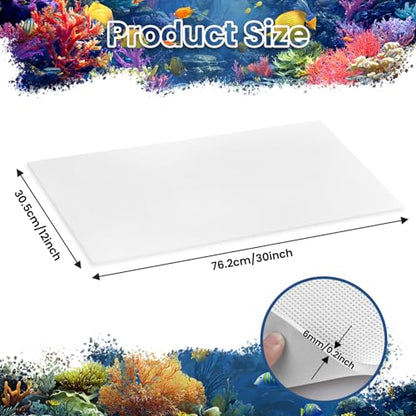 Aquarium Leveling Mat, 12 x 30 Inch Under Tank Pad, 6mm Thick Non-Slip Shockproof Fish Tank Cushion, Waterproof, Easy to Cut, White - color: White, size: 12 x 30in