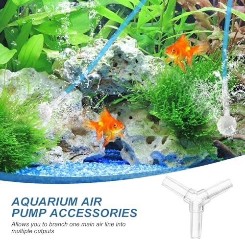 Aquarium Air Valve Connector, Aquarium Air Pump Accessories Y Connector Plastic Inline Tubing, (12 Pcs), Intended for Fish Tank Oxygenation System - style: Y Connector