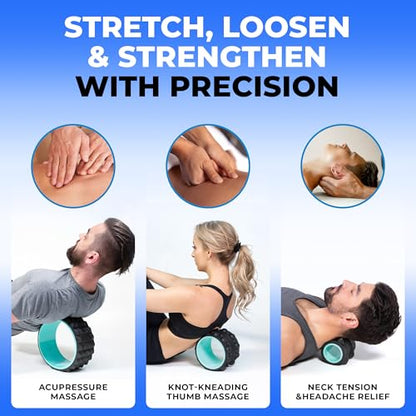 Chirp Wheel XR Acupressure Back Roller Set, 3-Pack, Mint | Acupressure Back Roller Set, Textured Foam Roller for Trigger Points, Deep Tissue Massage, 4/6/10 in - size: 3-Pack (10, 6, 4 Inch) Mint