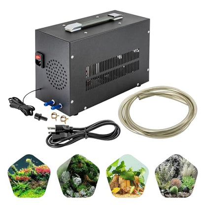 Aquarium Chiller Water Fish Shrimp Tank Cooler Cooling Machine Constant Temperature System Digital Tube Code Display Screen for Aquariums Seafood Markets Supermarkets Aquaculture (60L/15Gal)