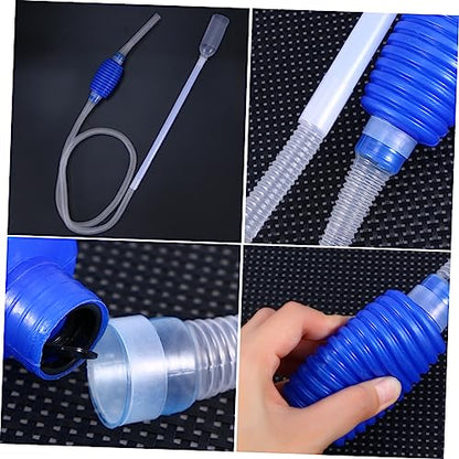 Angoily 1.7m Fish Tank Siphon Vacuum Cleaner Easy Install Aquarium Water Change Hose Gravel for Small Large Tanks Random Color