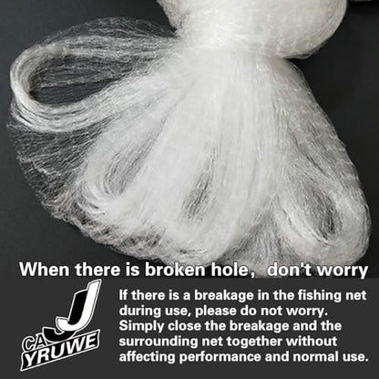 Fishing Net 82 ft x5 ft, Easily Catch Fish nets, Three Layer Sticky Net for More Fish