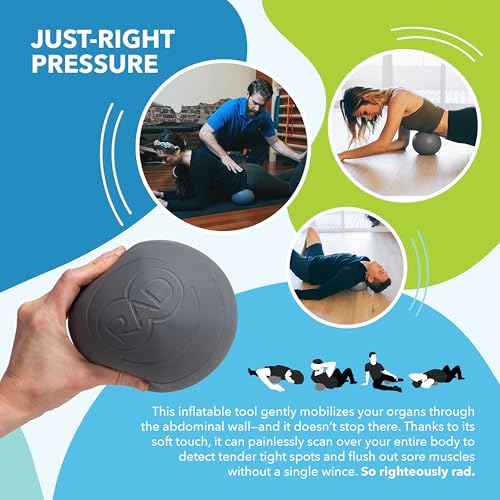 RAD Centre – Soft Yoga Deep Tissue Massage Ball – Myofascial Release Ball for Abdominal, Psoas, Neck & Stomach Massage – Trigger Point & Mobility Therapy