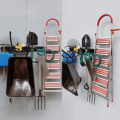 TORACK Tool Storage Rack Heavy Duty Garage Wall Mount Garden Tool Organizer - size: Metal Rack