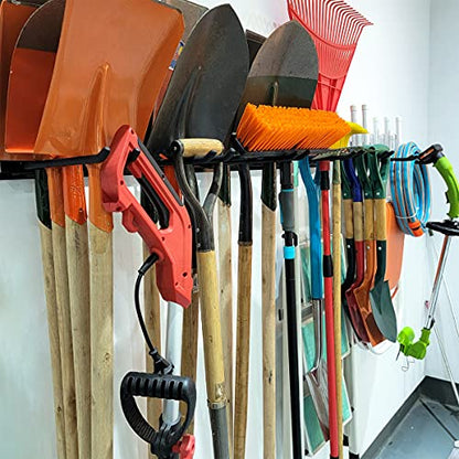 TORACK Tool Storage Rack Heavy Duty Garage Wall Mount Garden Tool Organizer - size: Metal Rack