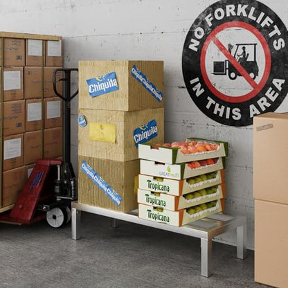 36" Long x 14" Wide | Height: 8" Off The Floor Aluminum Dunnage Rack | Storage in Restaurant, Kitchens and Garages and More! - size: 36" Long x 14" Wide | Height: 8" Off The Floor