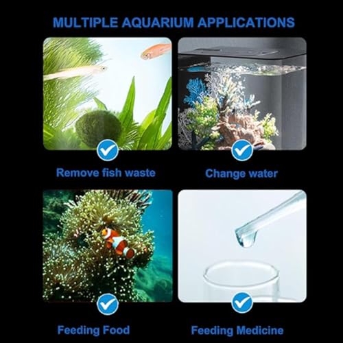 Aquarium Cleaning and Feeding Tool, Precision Siphon Pipette for Marine and Reef Tanks, Multi-Purpose Fish Tank Maintenance Accessory for Home, Hobbyist Research
