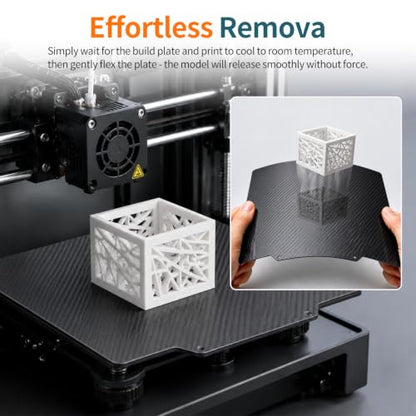 Upgraded 310x325mm K2 Pro Build Plate, Double-Sided PEO PET Build Plate Printing Bed Platform for K2 Pro 3D Printer,Flexible Spring Steel Sheet Without Magnetic Base for K2 Plus - size: 310x325mm, style: Black PEO+PET