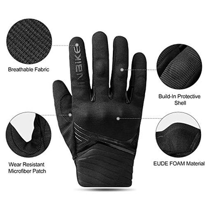 INBIKE Motorcycle Gloves Breathable Mesh Touchscreen Hard Knuckles - color: Black, size: Small