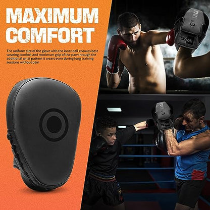 Boxing Pads Punching Mitts for Muay Thai,Punching,Sparring,Training - color: Black/Black
