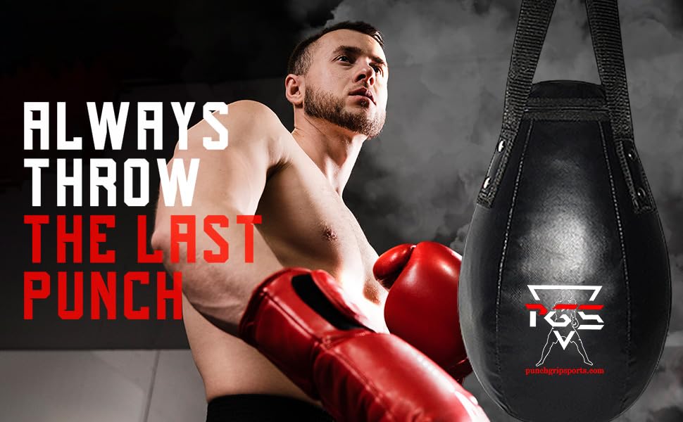 Wrecking Ball Punching Bag, Expert Boxing Teardrop Body Snatcher Bag for MMA, Kickboxing, Muay Thai, Round Heavy Bag - UNFILLED