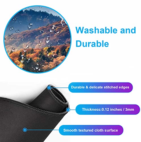 Large Mountain View Patterned Mouse Pad, Anti Slip Gaming Keyboard Desk Pad | The Surface Of The Mouse Pad Is Designed With Fiber Woven Material, And The Base Is Made Of Natural Anti Slip Rubber. - color: Mountain Landscape