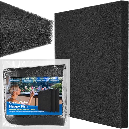 Aquarium Bio Filter Sponge Pad - Cut-to-Size Aquarium Filter Media for Fish Tank, Pond, Sump - Mechanical & Biological Filtration (18.5"x18.5"x1.6", 35PPI, 1 Pack) - size: 18.5"x18.5"x1.6" (35PPI) 1 PACK