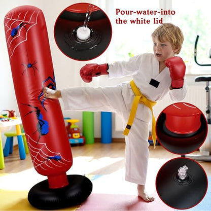 Shappy Inflatable Punching Bag Larger Spider Stable Boxing Bag Set