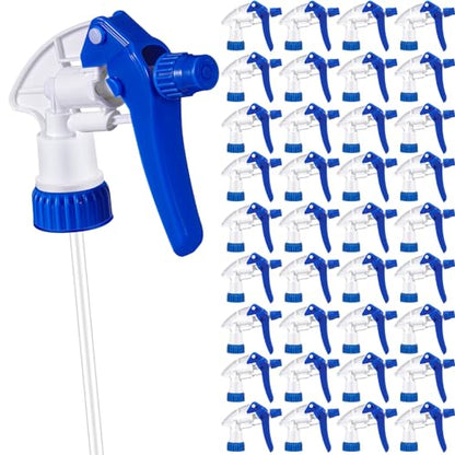Hushee 48 Pack 28-400 Replacement Trigger Spray Nozzles Only, Heavy Duty Bottle Sprayer for Industrial Home Use, Fit for 32 oz, 16 oz, 8 oz Plastic and Glass Bottles (Blue) - color: Blue