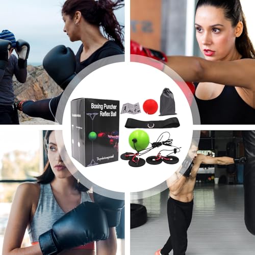 Boxing Reflex Ball No Drill Wall Mounted Design, Bouncing Reflex Punching