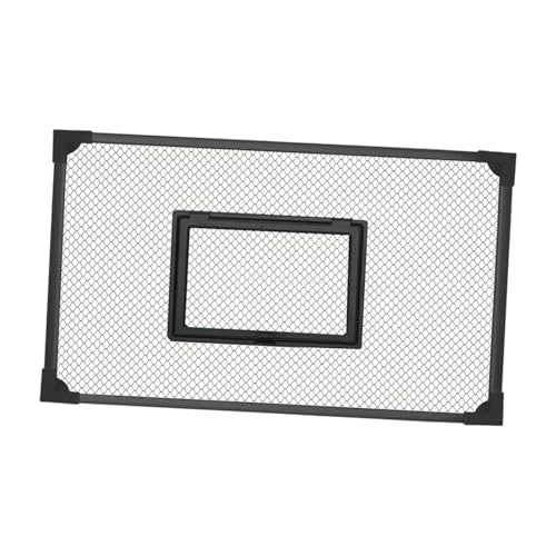 Aquarium Anti Jumping Net Tank Cover with Feeding Window Replacement DIY Mesh Screen Top