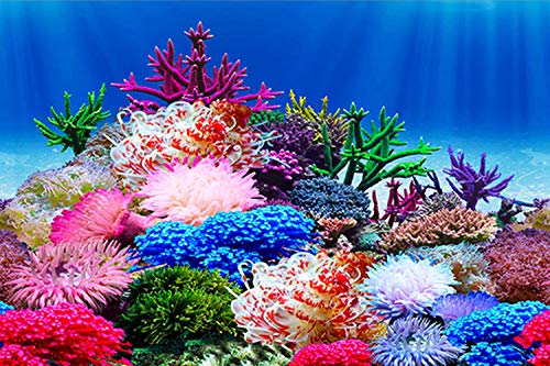 ELEBOX Fish Tank Stickers Wallpaper Seaweed Background Aquarium Background Decoration Water Plants Fish Tank Background 15.7"x 40"