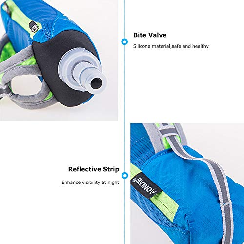 AONIJIE Running Water Bottle Handheld Hydration Pack with 500ml Soft Flask - color: Black