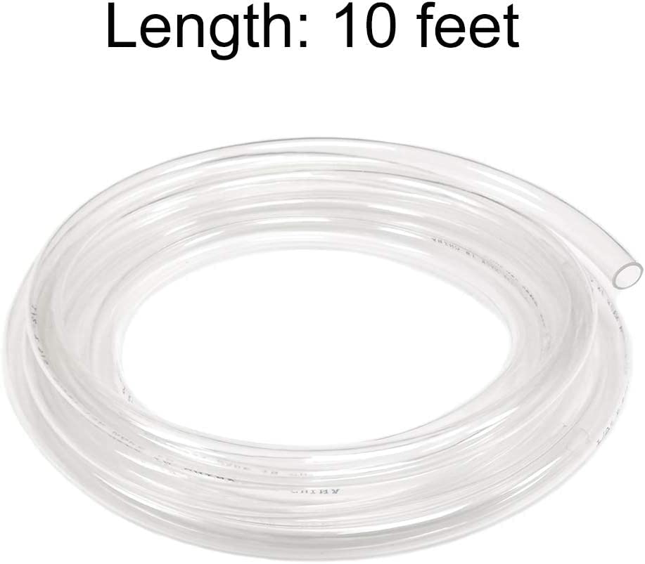 10ft x 1.25" ID Clear Vinyl Tubing, Flexible Hybrid PVC Tubing Hose, Lightweight Plastic Tube UV Chemical Resistant Vinyl Hose, BPA Free and Non Toxic - size: ID 1.25 INCH, style: 10 Feet