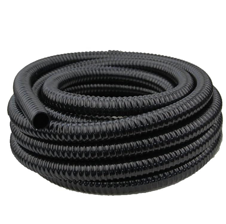 20’ FT Corrugated Pond Hose - 1’’ Inch ID, Flexible Reinforced Water Tubing for Aquariums, Pool Maintenance, Ponds, Fountains, Gardens, and other Aquatic Features