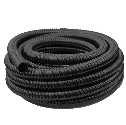 20’ FT Corrugated Pond Hose - 1’’ Inch ID, Flexible Reinforced Water Tubing for Aquariums, Pool Maintenance, Ponds, Fountains, Gardens, and other Aquatic Features